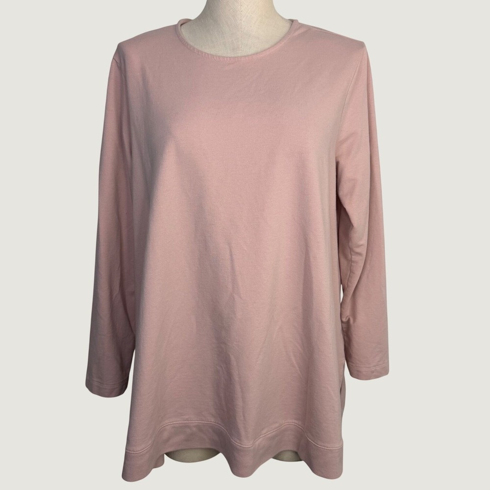 Pure Jill J‎ Jill XL Pink Long Sleeve Sweater Pima Cotton